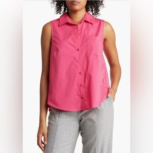 Ellen Tracy Pleated Back Sleeveless Shirt